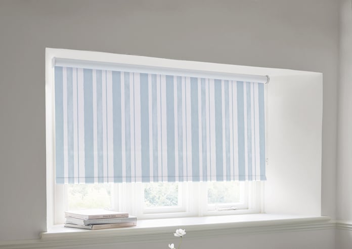 Shabby Chic by Rachel Ashwell Watercolour Stripe (Blackout), Pale Blue - Roller Blind - Image 5